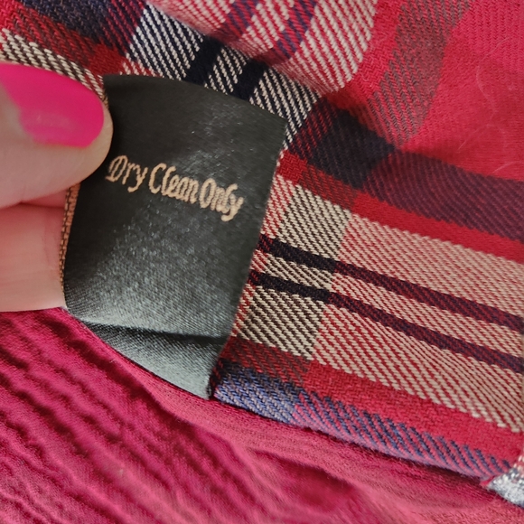 Blu Pepper Red Plaid Vest Full Zip Embroidered Sleeveless Southwestern Large - Picture 14 of 16